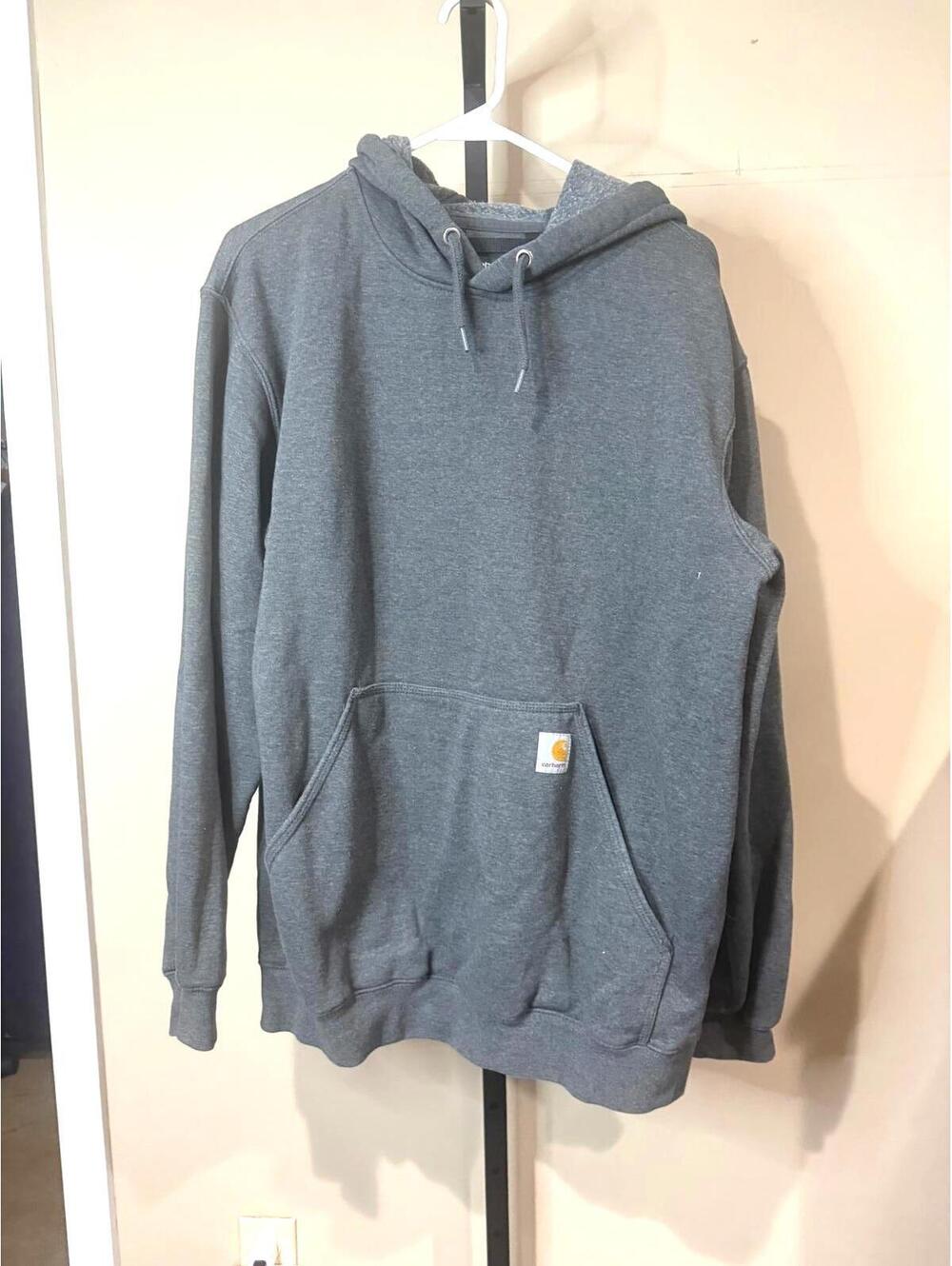 Carhartt Men's Gray Hoodie Sweatshirt Medium Loose Fit